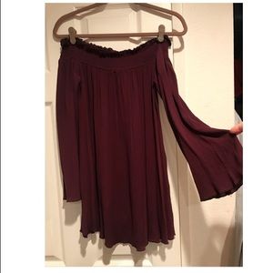 Off the shoulder dress with flare sleeves